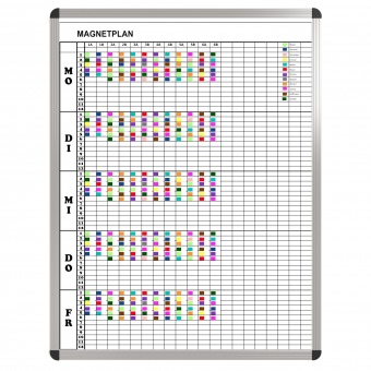 Klassen-Plantafel, 12 Stunden Mo-Fr, für 20 Klassen, 123x97 cm, Klassen-Plantafel, 12 Stunden Mo-Fr, für 20 Klassen, 123x97 cm,